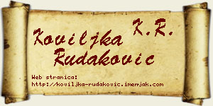 Koviljka Rudaković vizit kartica